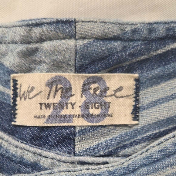 We The Free Light and Medium Blue Striped Pants - Picture 2 of 5